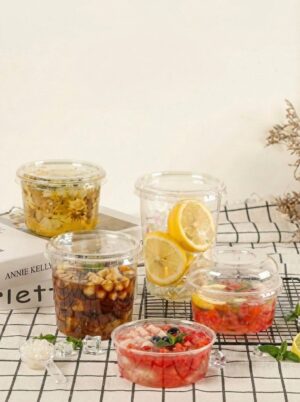 Leak-Proof PET Clear Plastic Bowls (Food Packaging)