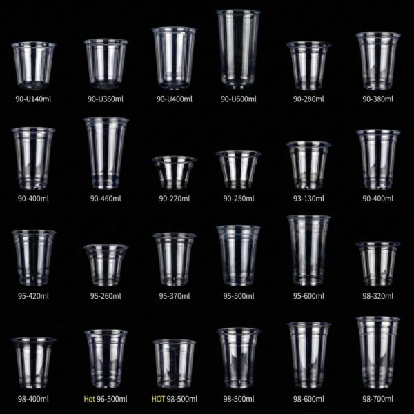 Food-Grade PET Clear Plastic Cups (Disposable/Reusable)