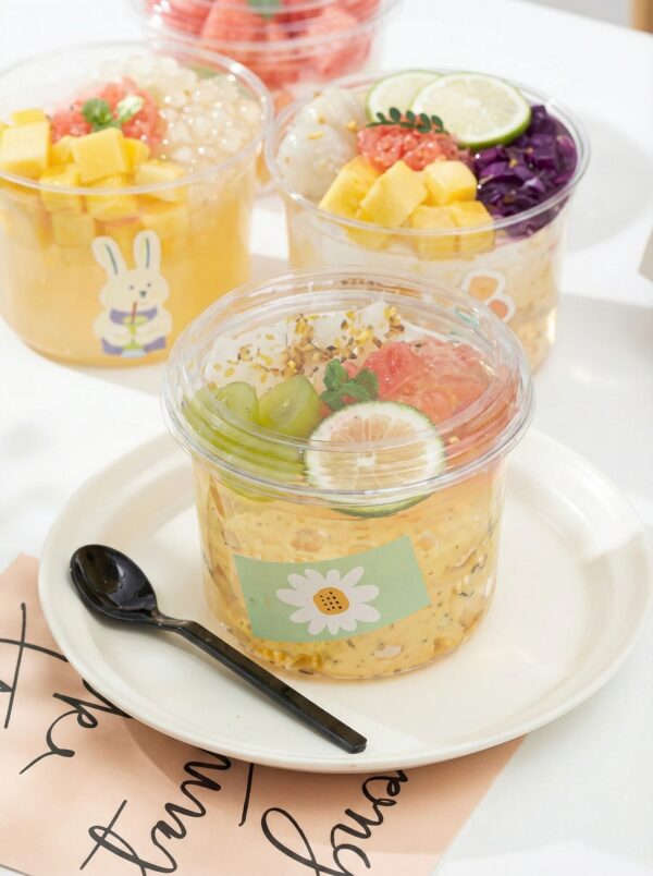 Leak-Proof PET Clear Plastic Bowls (Food Packaging)